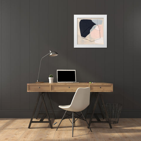 Keystone I White Modern Wood Framed Art Print by Vess, June Erica