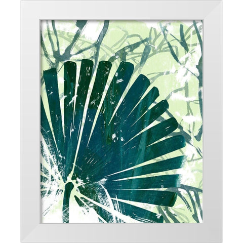Palm Pastiche II White Modern Wood Framed Art Print by Vess, June Erica