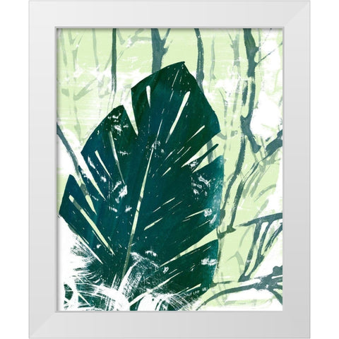 Palm Pastiche IV White Modern Wood Framed Art Print by Vess, June Erica