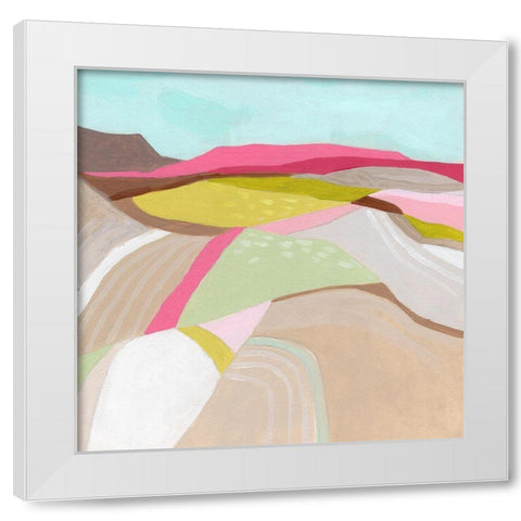 Valley Path I White Modern Wood Framed Art Print by Vess, June Erica