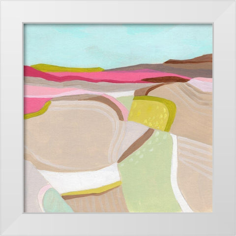 Valley Path II White Modern Wood Framed Art Print by Vess, June Erica