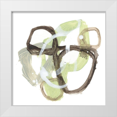 Verdigris Circuit II White Modern Wood Framed Art Print by Vess, June Erica