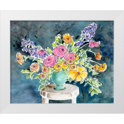 Abundant Arrangement I White Modern Wood Framed Art Print by Moore, Regina