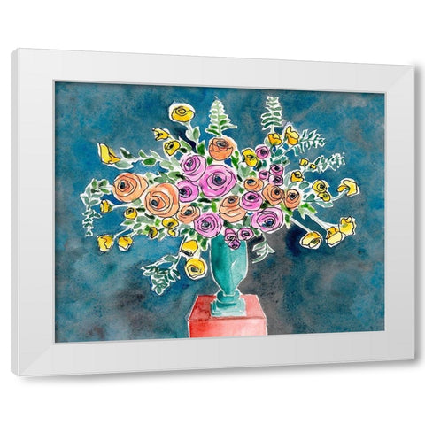 Abundant Arrangement II White Modern Wood Framed Art Print by Moore, Regina