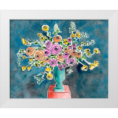 Abundant Arrangement II White Modern Wood Framed Art Print by Moore, Regina