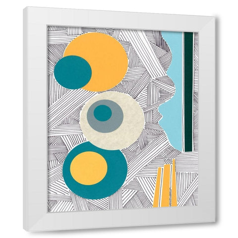 Lines and Shapes I White Modern Wood Framed Art Print by Moore, Regina