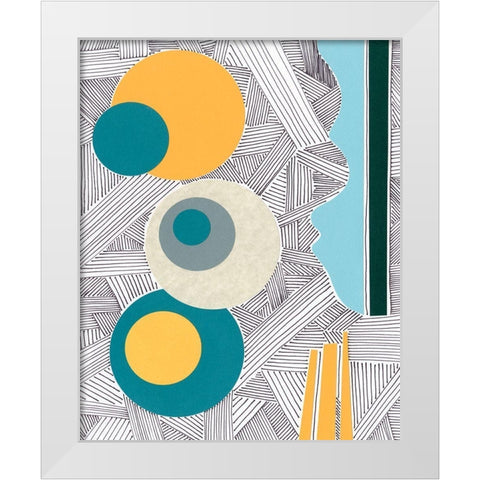 Lines and Shapes I White Modern Wood Framed Art Print by Moore, Regina