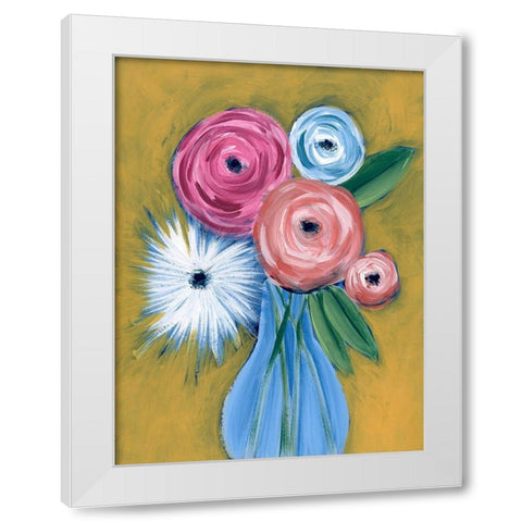 Fictitious Floral II White Modern Wood Framed Art Print by Moore, Regina