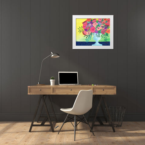Imaginary Floral I White Modern Wood Framed Art Print by Moore, Regina