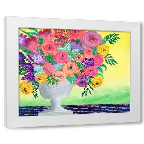 Imaginary Floral II White Modern Wood Framed Art Print by Moore, Regina