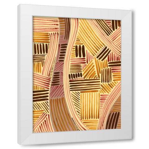 Bands of Pattern II White Modern Wood Framed Art Print by Moore, Regina