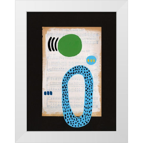 Vivid Order V White Modern Wood Framed Art Print by Moore, Regina