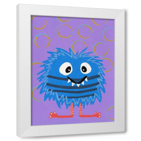 Happy Creatures I White Modern Wood Framed Art Print by Moore, Regina