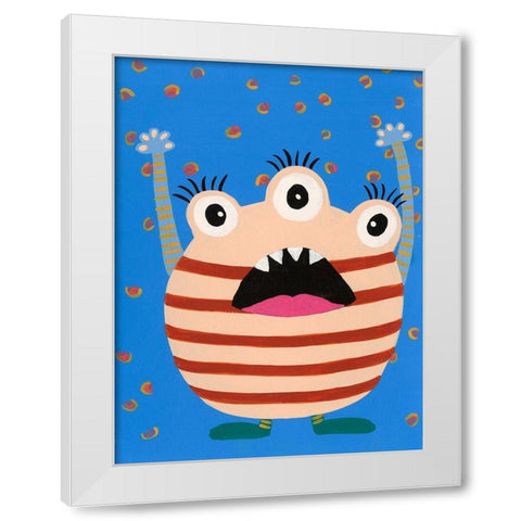 Happy Creatures IV White Modern Wood Framed Art Print by Moore, Regina