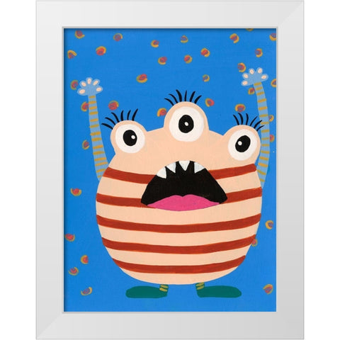 Happy Creatures IV White Modern Wood Framed Art Print by Moore, Regina