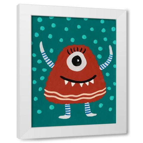 Happy Creatures VI White Modern Wood Framed Art Print by Moore, Regina