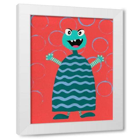 Happy Creatures VIII White Modern Wood Framed Art Print by Moore, Regina