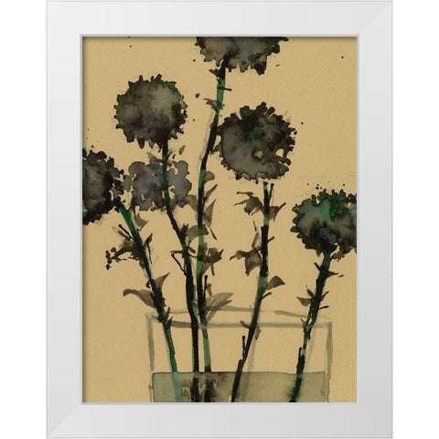 Dry Stems I White Modern Wood Framed Art Print by Dixon, Samuel