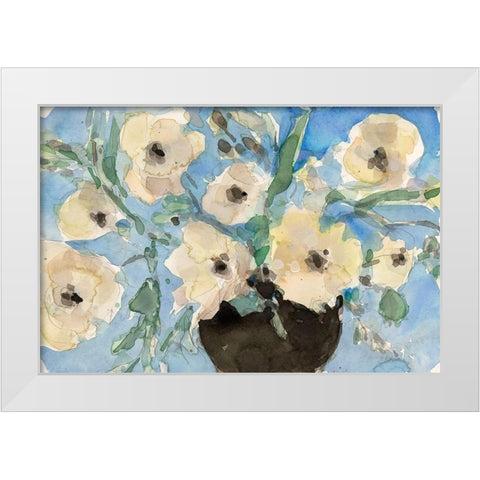 Potted Fragrant I White Modern Wood Framed Art Print by Dixon, Samuel