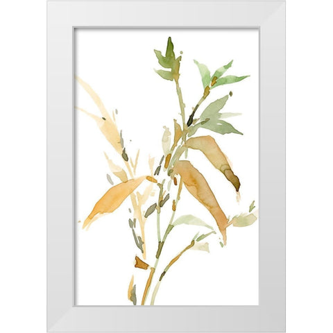 Stems I White Modern Wood Framed Art Print by Dixon, Samuel