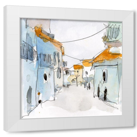 Along the Spanish Sidewalk II White Modern Wood Framed Art Print by Dixon, Samuel
