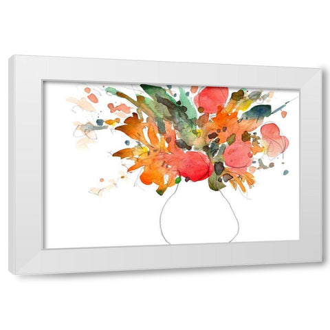 Expressive Bouquet II White Modern Wood Framed Art Print by Dixon, Samuel