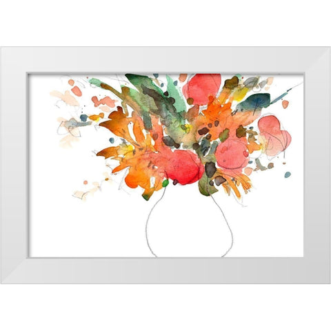 Expressive Bouquet II White Modern Wood Framed Art Print by Dixon, Samuel