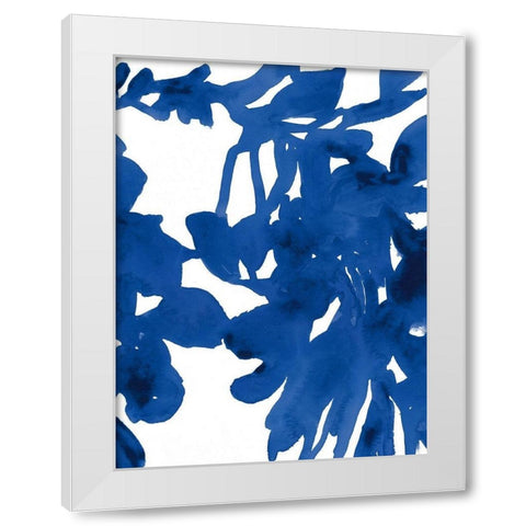 Azure Silhouette I White Modern Wood Framed Art Print by Vess, June Erica