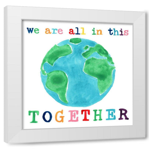 Rainbow Hope II White Modern Wood Framed Art Print by Vess, June Erica