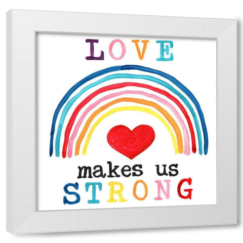 Rainbow Hope IV White Modern Wood Framed Art Print by Vess, June Erica