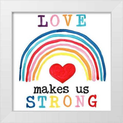 Rainbow Hope IV White Modern Wood Framed Art Print by Vess, June Erica