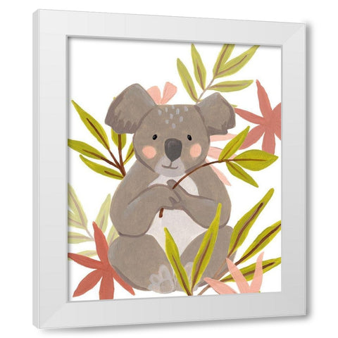 Koala-ty Time I White Modern Wood Framed Art Print by Vess, June Erica