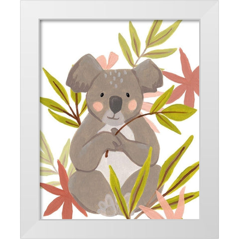 Koala-ty Time I White Modern Wood Framed Art Print by Vess, June Erica