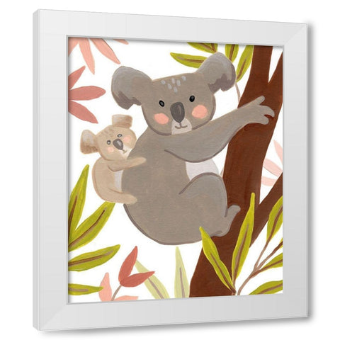 Koala-ty Time III White Modern Wood Framed Art Print by Vess, June Erica