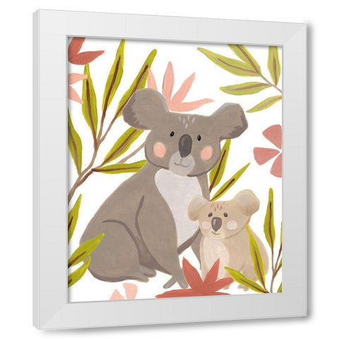 Koala-ty Time IV White Modern Wood Framed Art Print by Vess, June Erica