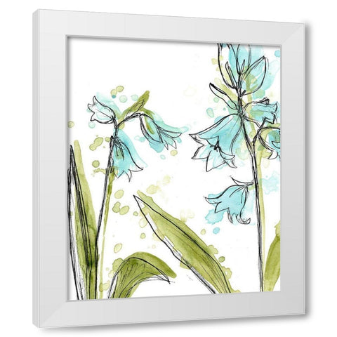 Spring Contours IV White Modern Wood Framed Art Print by Vess, June Erica