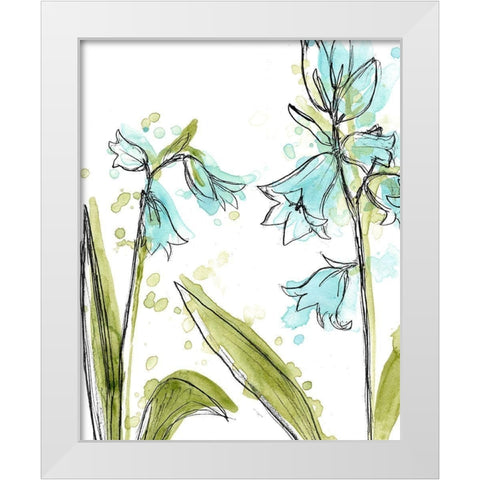 Spring Contours IV White Modern Wood Framed Art Print by Vess, June Erica