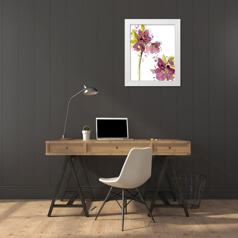 Spring Contours VI White Modern Wood Framed Art Print by Vess, June Erica