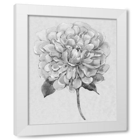 Silvertone Floral I White Modern Wood Framed Art Print by OToole, Tim
