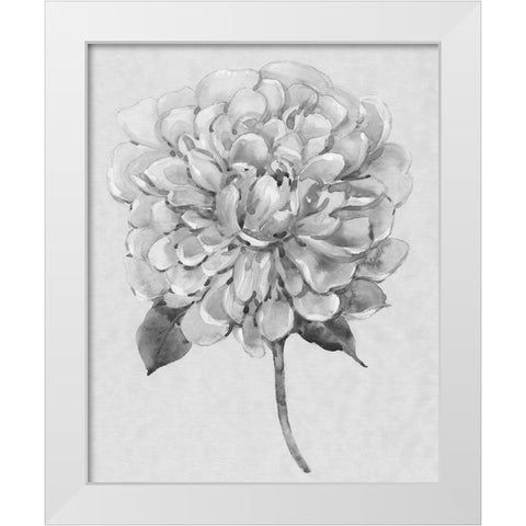 Silvertone Floral I White Modern Wood Framed Art Print by OToole, Tim