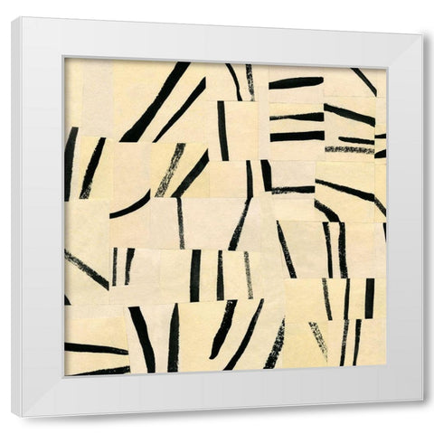 Abstract Grid I White Modern Wood Framed Art Print by Caroline, Emma