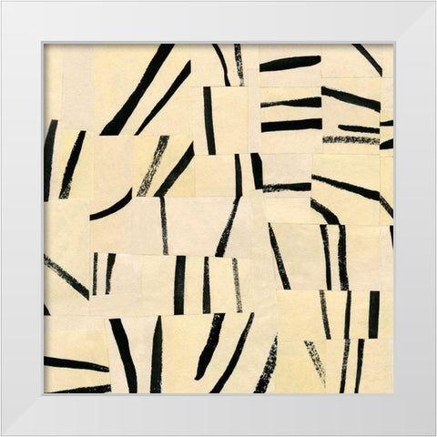 Abstract Grid I White Modern Wood Framed Art Print by Caroline, Emma