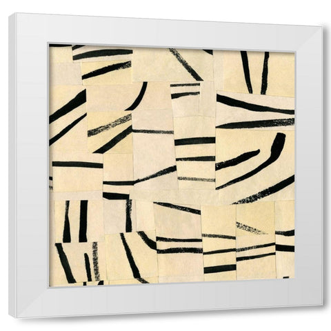 Abstract Grid II White Modern Wood Framed Art Print by Caroline, Emma
