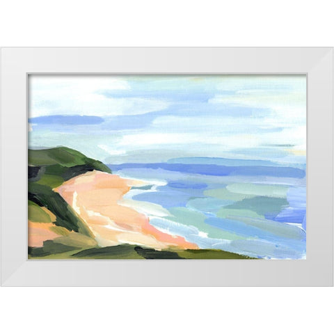 Pastel Coastline II White Modern Wood Framed Art Print by Warren, Annie