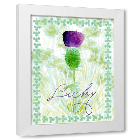 Lucky Shamrock I White Modern Wood Framed Art Print by Ludwig, Alicia