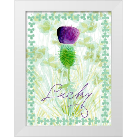 Lucky Shamrock I White Modern Wood Framed Art Print by Ludwig, Alicia