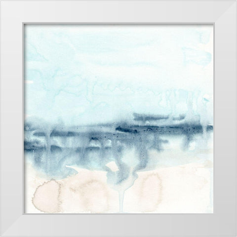 Marshline Impression II White Modern Wood Framed Art Print by Vess, June Erica