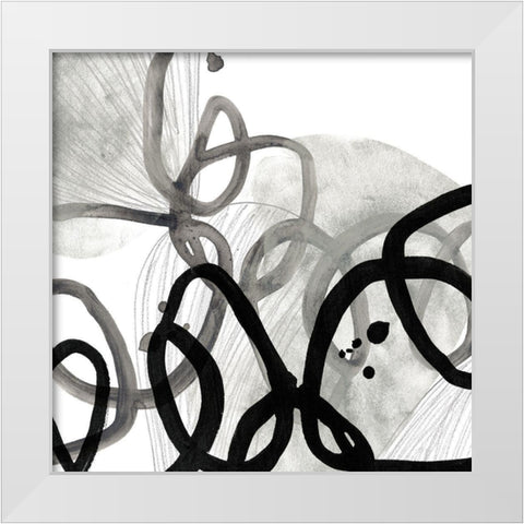 Cellular Journey II White Modern Wood Framed Art Print by Vess, June Erica