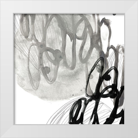 Cellular Journey III White Modern Wood Framed Art Print by Vess, June Erica