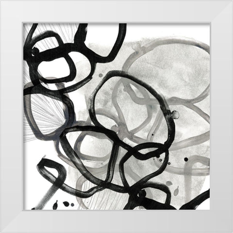 Cellular Journey VIII White Modern Wood Framed Art Print by Vess, June Erica